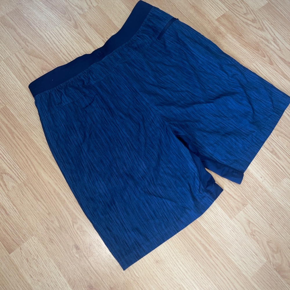 GAIAM Mens Navy Blue Pull On Stretch Waist Athletic Shorts Size Large - Picture 7 of 7